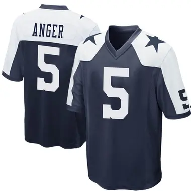 Bryan Anger Men's Game Navy Blue Dallas Cowboys Throwback Jersey